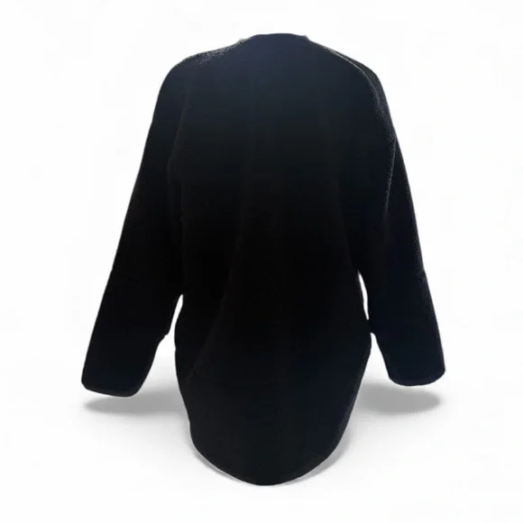 Lululemon Collarless Textured Fleece Full Zipjacket in black,Size 4 - Picture 5 of 11